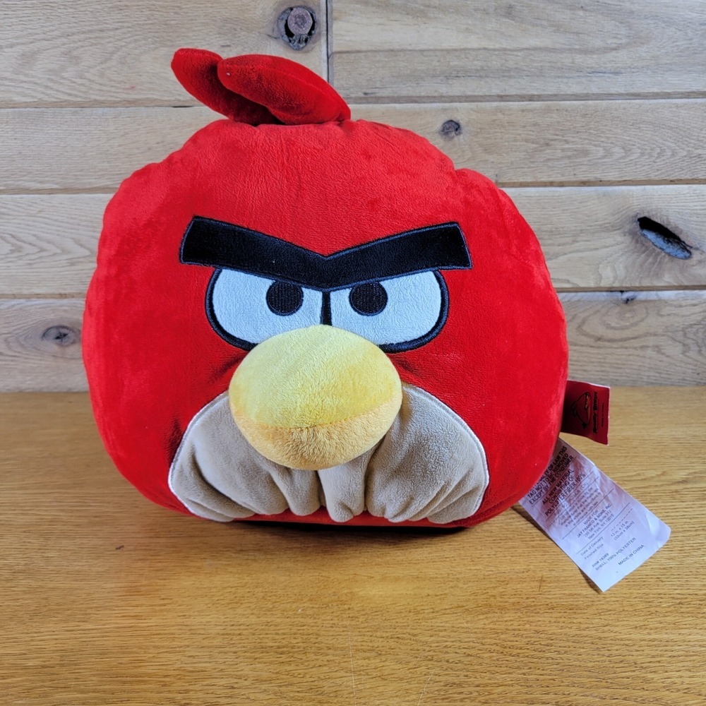 Angry Birds Red Bird Plush Stuffed Animal Toy Doll Cardinal 13" x 15"